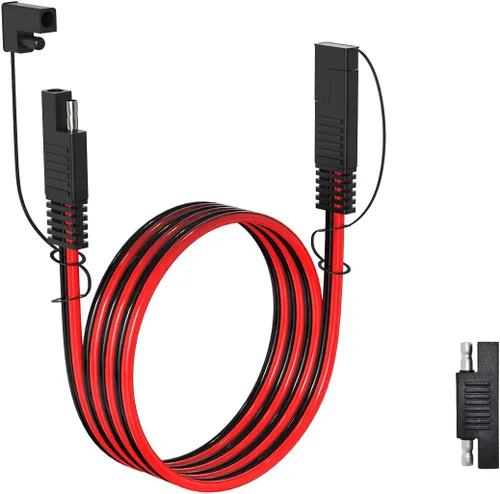 Vista 19 de ELFCULB 10AWG 1FT Cable de Extensión SAE SAE a SAE Arnés de Cable de Desconexión Rápida Conector SAE Enchufe SAE para Automotriz RV Batería Panel