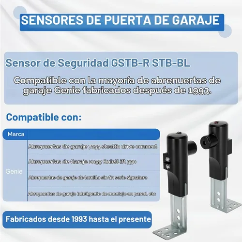 Vista 2 de para el control remoto del sensor de la puerta del garaje Genie, compatible