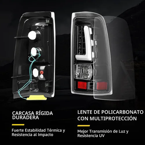 Vista 2 de DWVO Conjunto de luces traseras LED Compatible con 1999-2006 Chevy Silverado 1500 2500/2007 Silverado Classic / 99-02 GMC Sierra 1500 2500/01-02