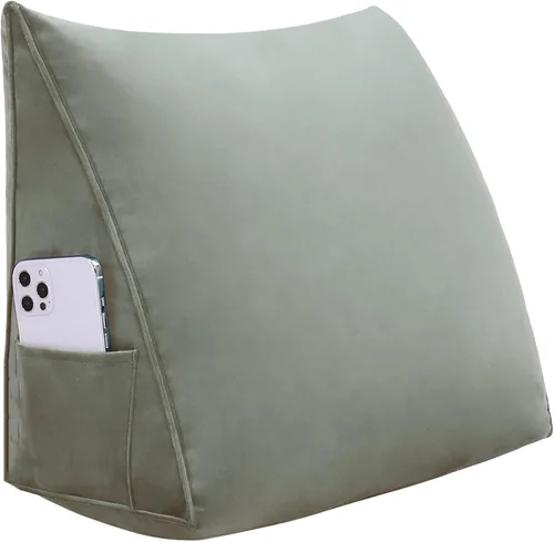 Vista 22 de Almohada de cuña para cabecero de cama Almohada pequeña de refuerzo para cabecera Almohada de lectura para sentarse en la cama para adultos, cojín