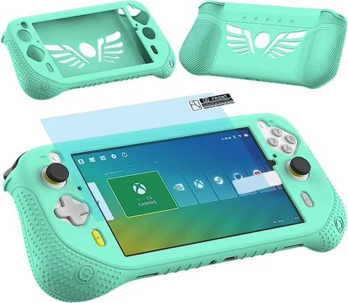 Vista 9 de Funda de silicona JCHPINE para Logitech G Cloud Gaming Handheld Funda protectora para Logitech G Cloud Gaming Console Screen Film Protector Negro