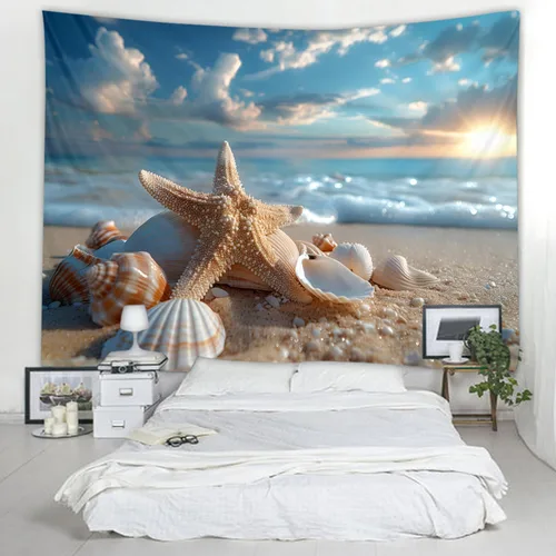 Vista 19 de WODEJIAFANG Tapiz estético de tela para pared, tapiz decorativo de girasol, fondo de oficina, divisor de habitación para dormitorio, jardín al aire