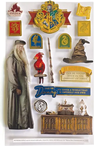 Vista 13 de Paper House Productions Harry Potter - Hoja de calcomanías 3D troqueladas para álbum de recortes - Diagon Alley, paquete de 3