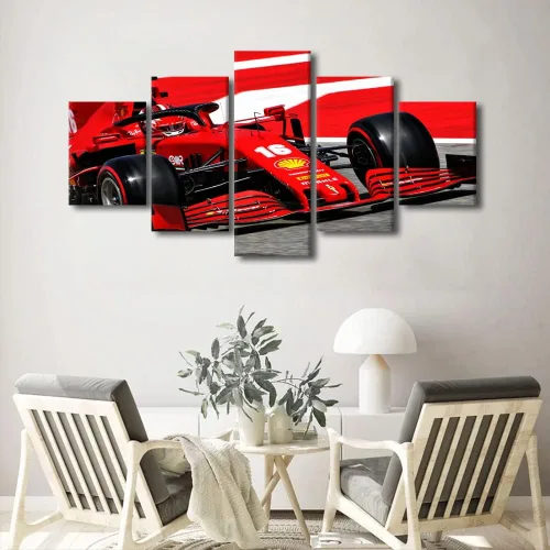 Vista 18 de TUMOVO Lienzo decorativo de pared para sala de estar, carreras, decoración moderna del hogar, carreras de automóviles, carteles impresos en alta