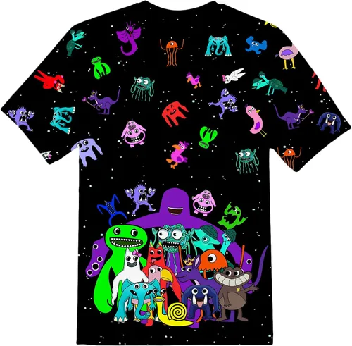 Vista 2 de Camiseta de manga corta con estampado 3D para niños y niñas