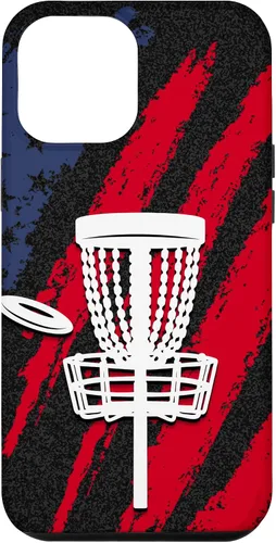 Vista 25 de iPhone 16 Disc golf american flag USA disc golfer dad Case