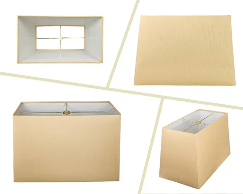 Vista 3 de Royal Designs, Inc. HB-613-12AGL Pantalla para lámpara de tapa dura rectangular, (5 x 10) x (8 x 12) x 9.5, Oro Antiguo