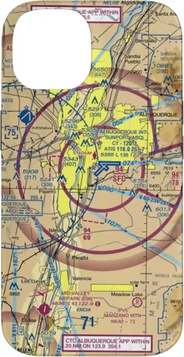 Vista 4 de Albuquerque (ABQ) Sectional Chart - Aviation Case for iPhone 17