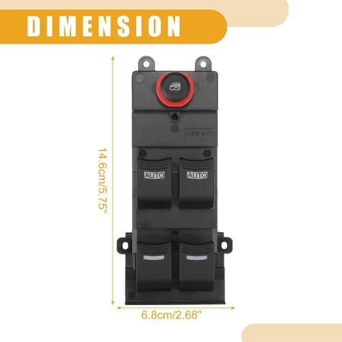 Vista 5 de 35750STXA01ZA Interruptor principal del elevalunas eléctrico del lado del conductor delantero para Acura MDX 3.7L V6 2007-2013
