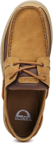 Vista 6 de Zapatos casuales para hombre - Zapatos de barco cómodos de espuma viscoelástica duradera para hombre, suela de goma, piel sintética y cordones