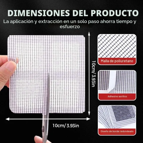 Vista 2 de 2026 Nuevo Atrapapelos Desechable para Drenaje de Ducha - Protector Cuadrado para Drenaje de Piso de Baño (10 unidades)