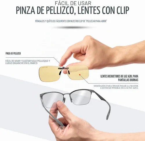 Vista 3 de Spectra479 Lentes con clip para bloquear la luz azul