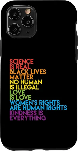 Vista 29 de Science is Real Black Lives Matter Rainbow LGBT Pride Gift Case for iPhone 17