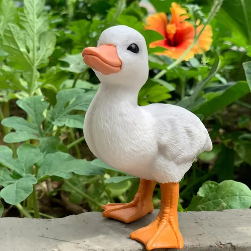 Vista 7 de Figuras realistas de animales de granja de patos de goma, figuras de animales de pato para juguetes de niños, juguetes de baño y para recuerdos