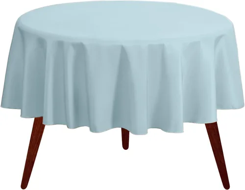Vista 29 de Gee Di Moda Mantel redondo verde manzana de 70 pulgadas para mesas redondas de 24 a 48 pulgadas, tela lavable resistente, para mesa de bufé, fiesta