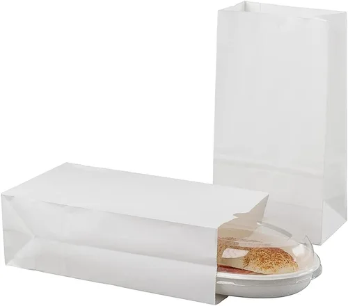 Vista 56 de Restaurantware Bag Tek - Bolsas de papel de 2 libras, 100 bolsas de almuerzo desechables, pequeñas para almuerzos, sándwiches y aperitivos, bolsas