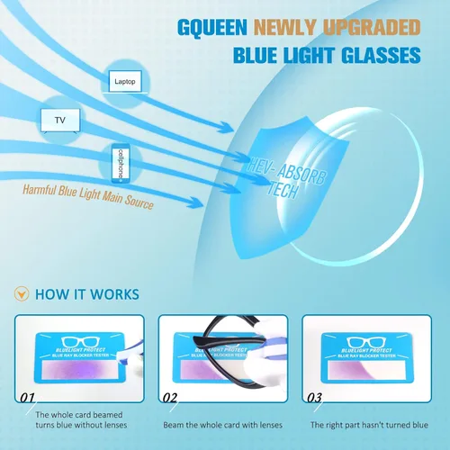 Vista 4 de GQUEEN Fashion Glasses Non Prescription Fake Glasses for Women Men Clear Lens Square 201582