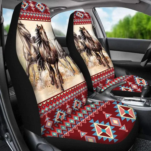 Vista 18 de LedBack Fundas universales de asiento de coche solo para asientos delanteros, bandera estadounidense, ciervos, 2 piezas, protector elástico