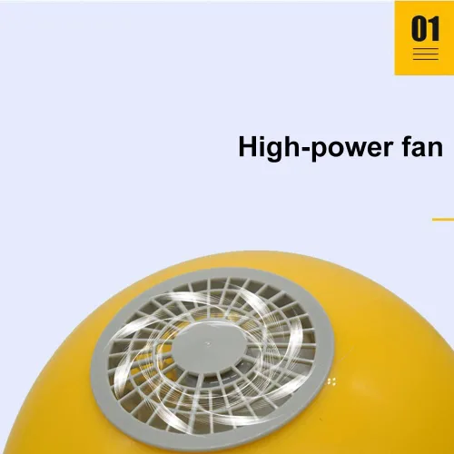 Vista 4 de Surakey Casco de refrigeración USB con ventilador, casco universal resistente para hombre, casco de seguridad portátil para andamios y comerciantes