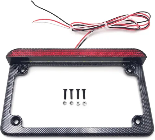 Vista 12 de MT294-004 - Marco de matrícula de motocicleta compatible con placa de motocicleta de 4 x 7 pulgadas de ancho extra de 1 pulgada