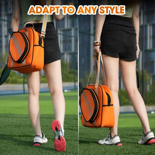 Vista 6 de MANUEKLEAR Bolso Bandolera Sling PickleballBag Tote, Bolsas de Pickleball para Mujeres y Hombres, Bolsas de Pickleball para Mujeres