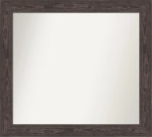 Vista 239 de Amanti Art Espejo personalizado, espejo de baño negro puente, espejo de pared o espejo de tocador de baño sobre el fregadero (26 x 26 pulgadas)