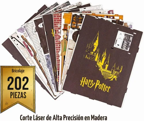 Vista 6 de Revell Harry Potter Diagon Alley 3D Book Nook Kit de rompecabezas de madera
