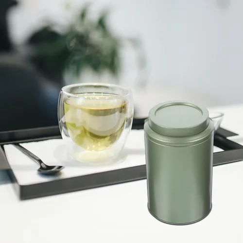 Vista 5 de Tea Tin Canister with Airtight Lid for Travel and Home Storage