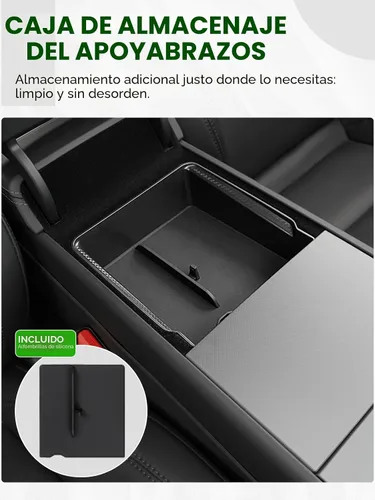 Vista 5 de Organizador de consola central para Tesla Model Y Juniper 2025