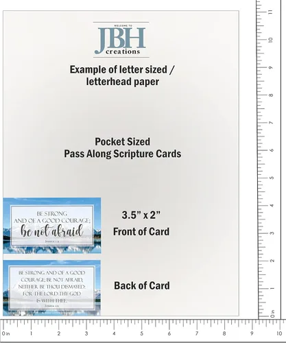 Vista 8 de JBH Creations Tarjetas con versículos bíblicos con texto en inglés «Be Not Afraid» («Be Not Afraid»)