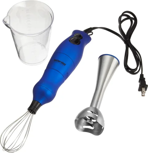 Vista 6 de Better Chef Batidora de inmersión con accesorio de batidor Motor de 2 velocidades de 200 vatios Accesorio de mezcla y batidor de acero Negro