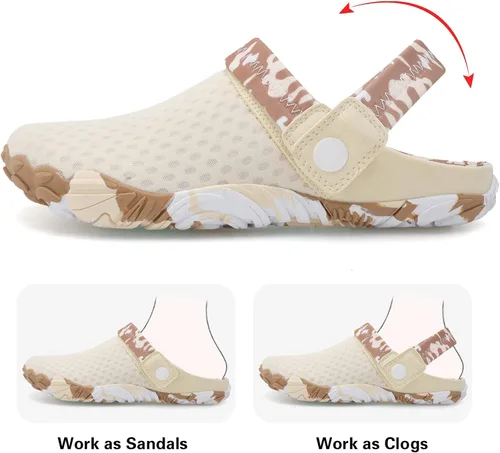 Vista 3 de Besroad Sandalias de senderismo al aire libre, zapatos de agua deportivos, zapatillas de deporte de moda, zuecos clásicos para mujeres y hombres