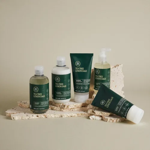 Vista 2 de Acondicionador Engrosador de Árbol de Té y Salvia de Limón, Construye Cuerpo + Aumenta Volumen, Para Cabello Fino