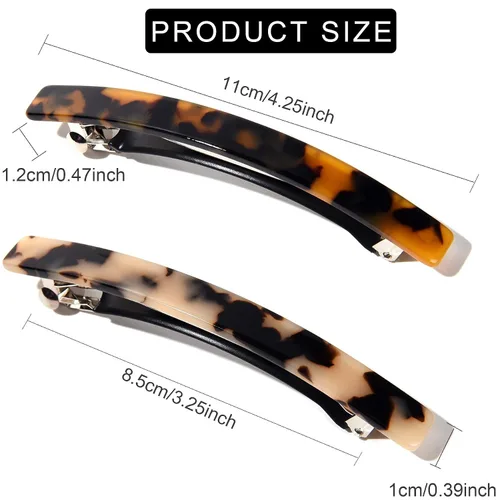 Vista 3 de Pasadores de pelo para mujer, pasador de pelo francés, pinzas grandes de acetato para el cabello, pasador antideslizante, accesorios