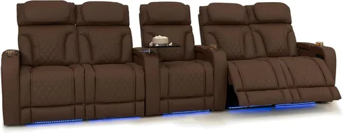 Vista 36 de Seatcraft Luminis 365 - Asiento de cine en casa (fila de 2 biplazas), color carmesí