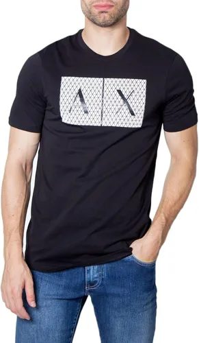 Vista 3 de Armani Exchange Camiseta con logotipo de cuello redondo para hombre