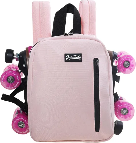 Vista 4 de JajaHoho Bolsas para patines de ruedas para mujeres y hombres, mochila multifuncional deportiva para patines de ruedas, patines de hielo, patines