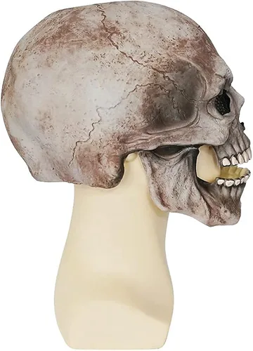 Vista 2 de EraSpooky Máscara de calavera de látex para Halloween accesorios de disfraz de terror