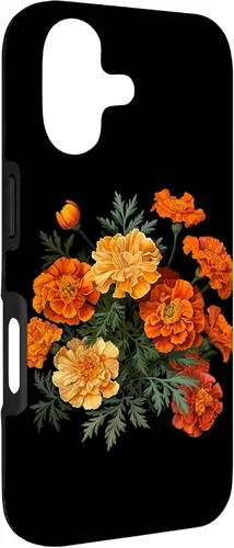 Vista 3 de Funda para iPhone 17 con diseño de flores de caléndula del mes de nacimiento
