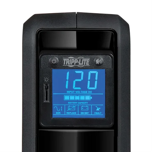 Vista 6 de Tripp Lite UPS de respaldo de batería de 650VA, 350W, para montaje en rack/torre, pantalla LCD, AVR, USB, DB9 (OMNI650LCD)
