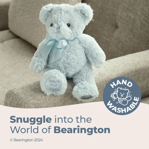 Vista 3 de Bearington Oso de Peluche Azul - 12" Esponjoso y Tierno Mi Primer Compañero Oso de Peluche con Felpa Premium y Pelaje Suave - Adorable Animal