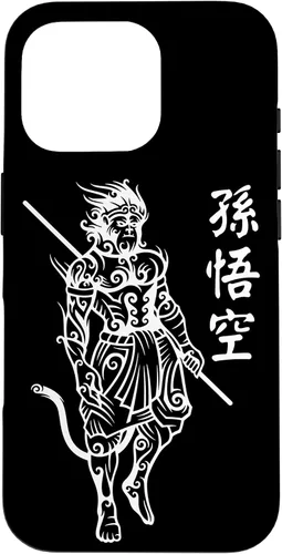 Vista 20 de Funda con letras de personajes chinos para iPhone 16 Sun Wukong Monkey King