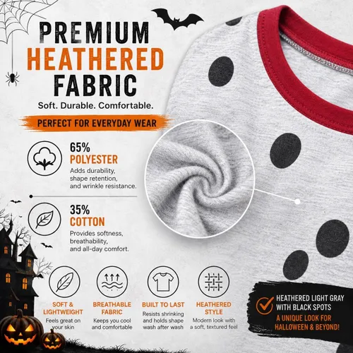 Vista 7 de Disfraz de perro dálmata cuello rojo camiseta suave para hombre