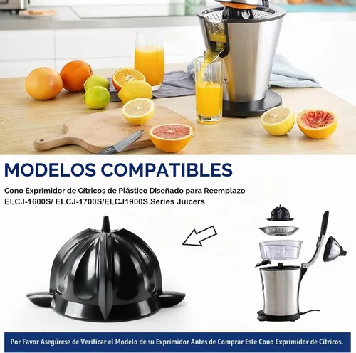 Vista 2 de Piezas de repuesto para exprimidor de cítricos Eurolux, piezas de exprimidor de jugo de limón de naranja, exprimidor de cono