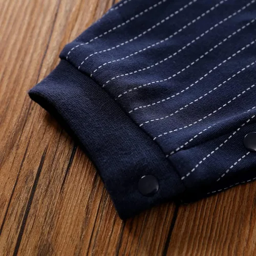 Vista 6 de PATPAT Mameluco de caballero para bebés y niños con pajarita para recién nacido, traje formal para bebé, ropa para recién nacido-12 meses
