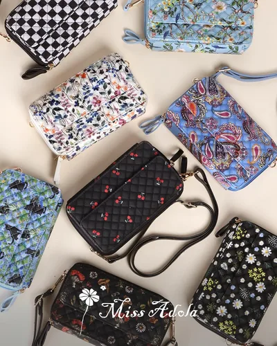 Vista 6 de Miss Adola Bolso cruzado acolchado de algodón para mujer Pájaro