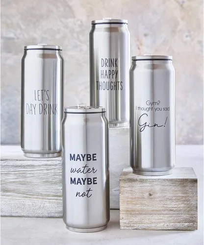Vista 3 de Santa Barbara Design Studio SIPS Drinkware - Lata aislada de acero inoxidable (Tumbler) con tapa y popote plegable, 12 onzas, bebida de día