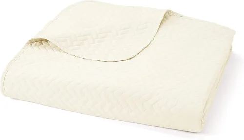 Vista 6 de Linen Market Juego de ropa de cama de 3 piezas color marfil tamaño Queen – Una colcha ligera y edredones lavables a máquina – Incluye colcha
