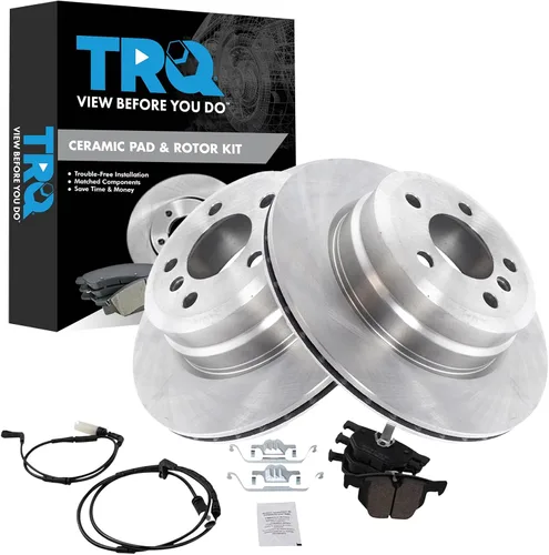 Vista 69 de TRQ Juego de pastillas de freno y rotor de cerámica trasera compatible con Honda Accord V6 1998-02 3.0L con frenos de disco traseros 02-06 Acura RSX