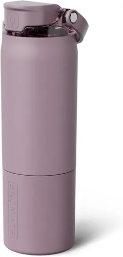 Vista 22 de BrüMate Rise - Botella de agua de 25 onzas con pajita de silicona cubierta 100 % a prueba de fugas, botella de agua de acero inoxidable aislada